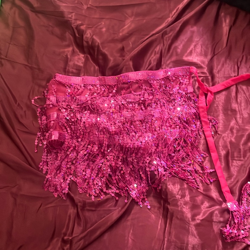 Pink glitter skirt!
